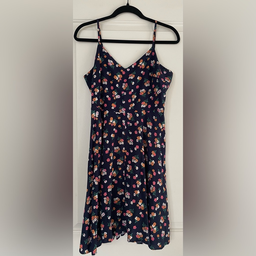 GAP Women’s Floral Strappy Dress in Navy and Pink
